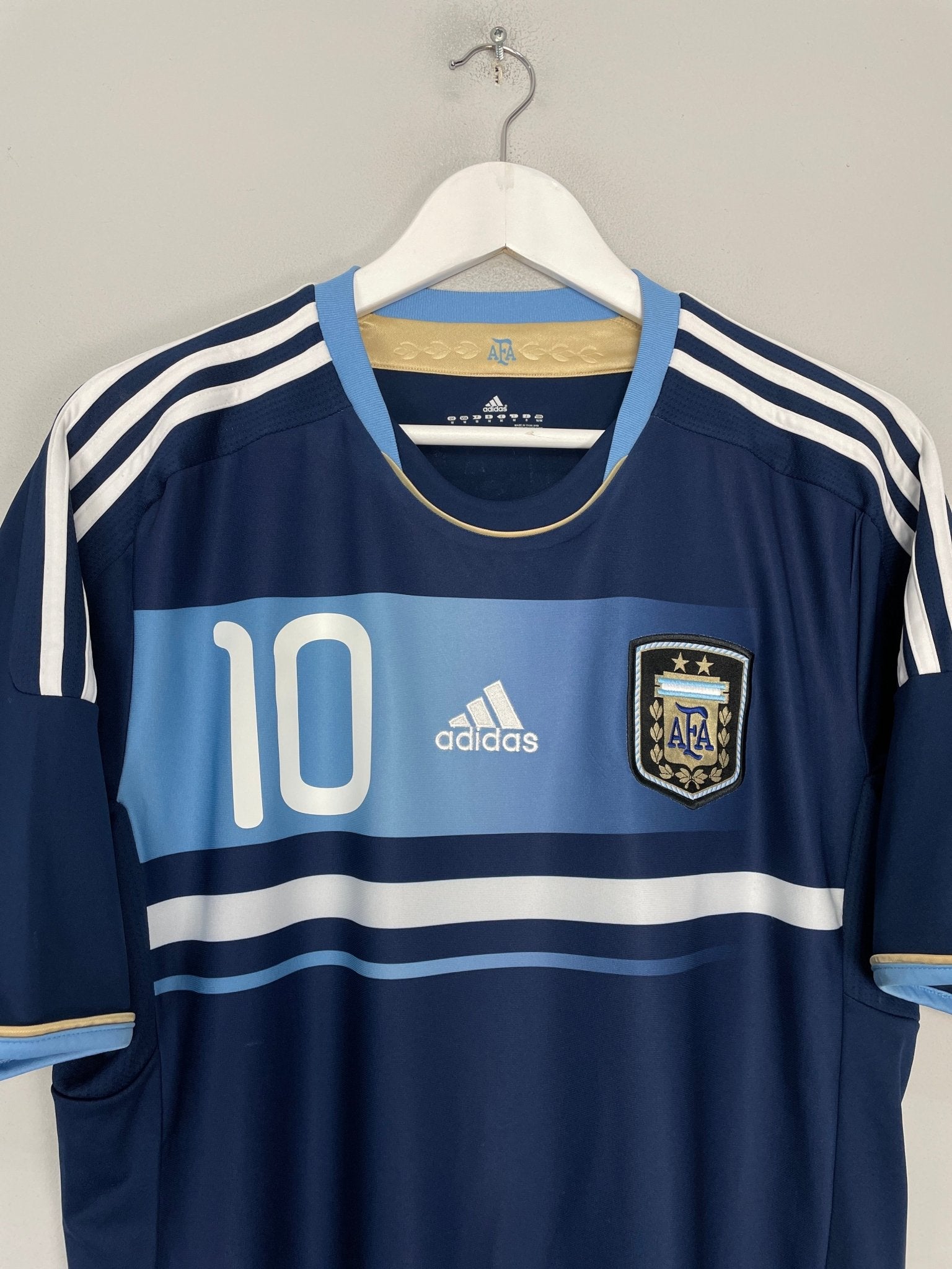 Shop 2011/12 ARGENTINA MESSI #10 AWAY SHIRT (M) ADIDAS, classic football shirts, vintage football shirts & retro soccer jerseys at Cult Kits