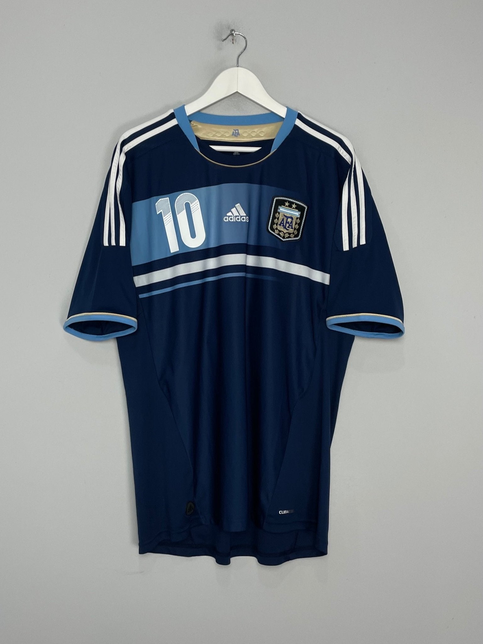 Shop 2011/12 ARGENTINA MESSI #10 AWAY SHIRT (XL) ADIDAS, classic football shirts, vintage football shirts & retro soccer jerseys at Cult Kits