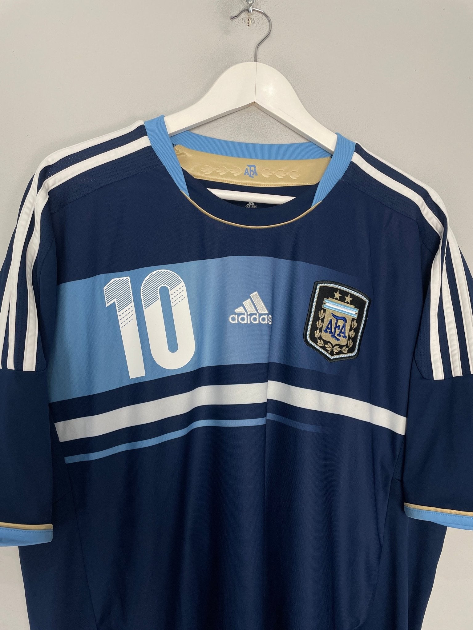 Shop 2011/12 ARGENTINA MESSI #10 AWAY SHIRT (XL) ADIDAS, classic football shirts, vintage football shirts & retro soccer jerseys at Cult Kits