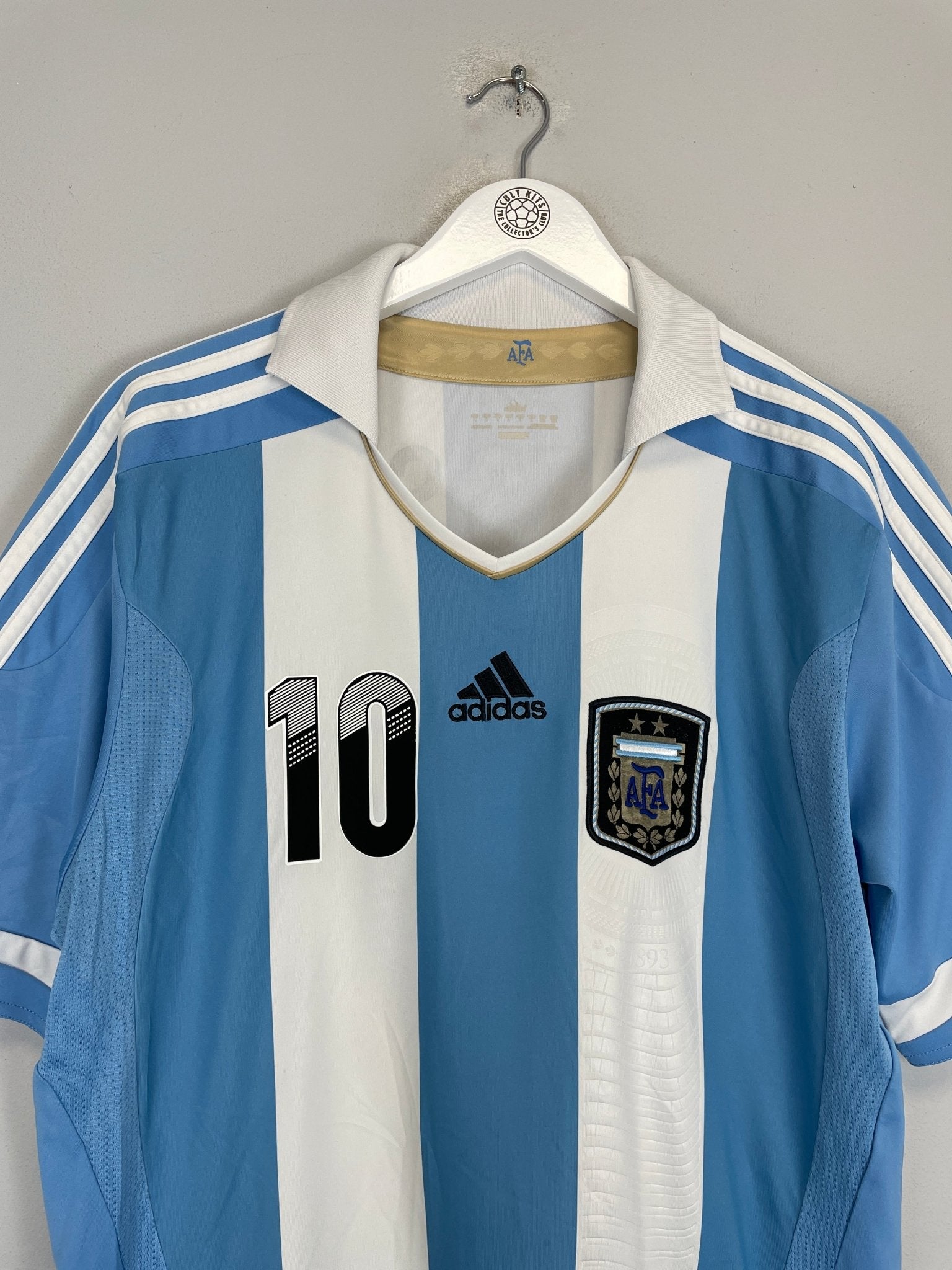 Shop 2011/12 ARGENTINA MESSI #10 HOME SHIRT (L) ADIDAS, classic football shirts, vintage football shirts & retro soccer jerseys at Cult Kits