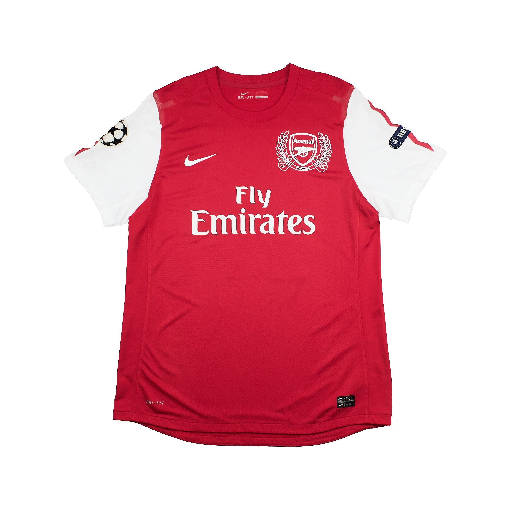 Buy 2011/12 Arsenal Wilshere 19 *Match Issue* C/L Home Shirt (XL) Nike ~ Free worldwide shipping ~ Authentic Vintage Football Shirts from Cult Kits