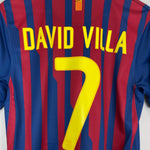 Shop 2011/12 BARCELONA DAVID VILLA #7 HOME SHIRT (S) NIKE, classic football shirts, vintage football shirts & retro soccer jerseys at Cult Kits