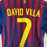 Shop 2011/12 BARCELONA DAVID VILLA #7 HOME SHIRT (S) NIKE, classic football shirts, vintage football shirts & retro soccer jerseys at Cult Kits