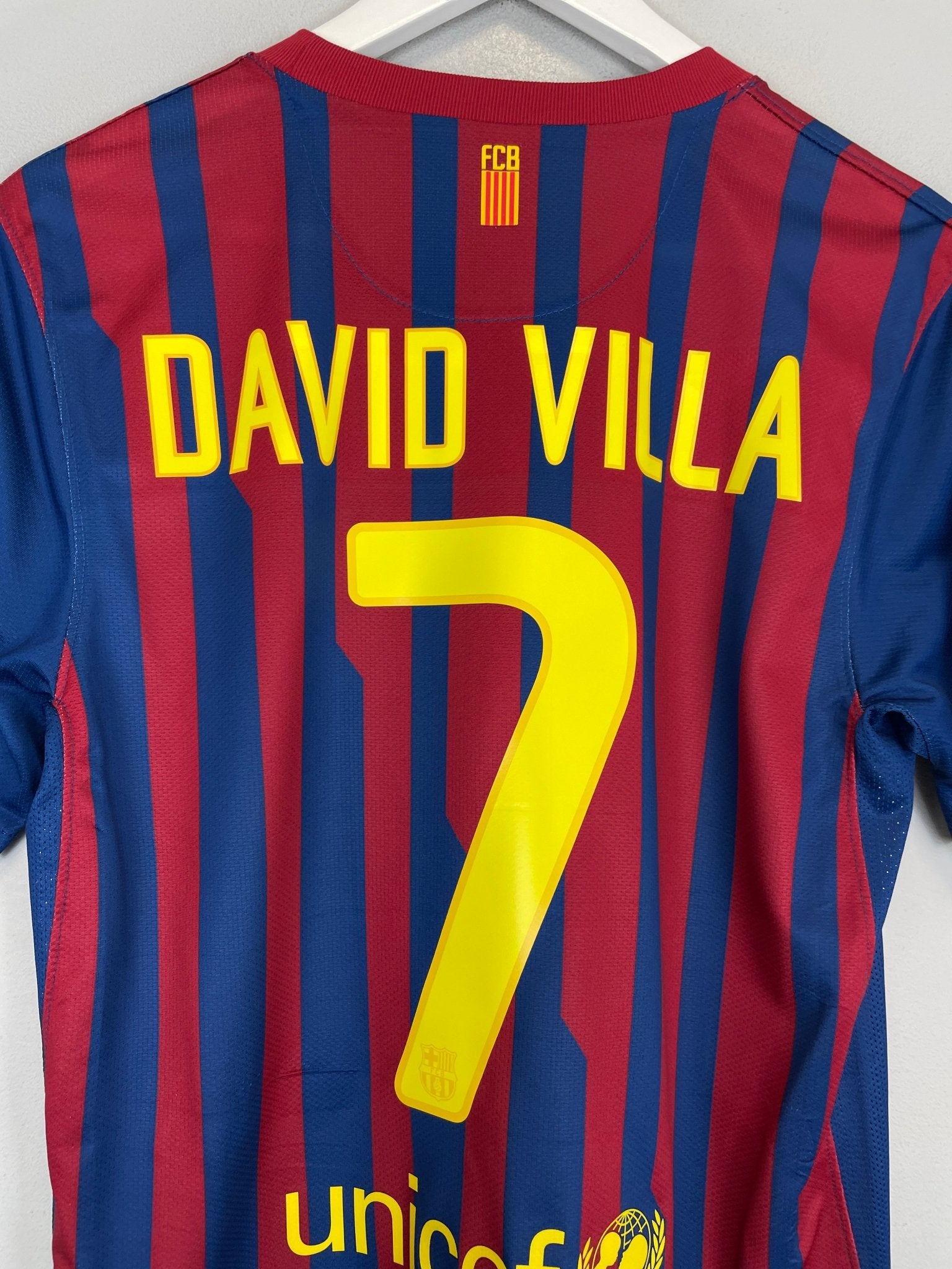 Shop 2011/12 BARCELONA DAVID VILLA #7 HOME SHIRT (S) NIKE, classic football shirts, vintage football shirts & retro soccer jerseys at Cult Kits