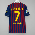 Shop 2011/12 BARCELONA DAVID VILLA #7 HOME SHIRT (S) NIKE, classic football shirts, vintage football shirts & retro soccer jerseys at Cult Kits