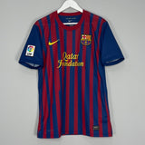 Shop 2011/12 BARCELONA FABREGAS #4 HOME SHIRT (M) NIKE, classic football shirts, vintage football shirts & retro soccer jerseys at Cult Kits