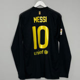 Shop 2011/12 BARCELONA MESSI #10 L/S AWAY SHIRT (L) NIKE, classic football shirts, vintage football shirts & retro soccer jerseys at Cult Kits