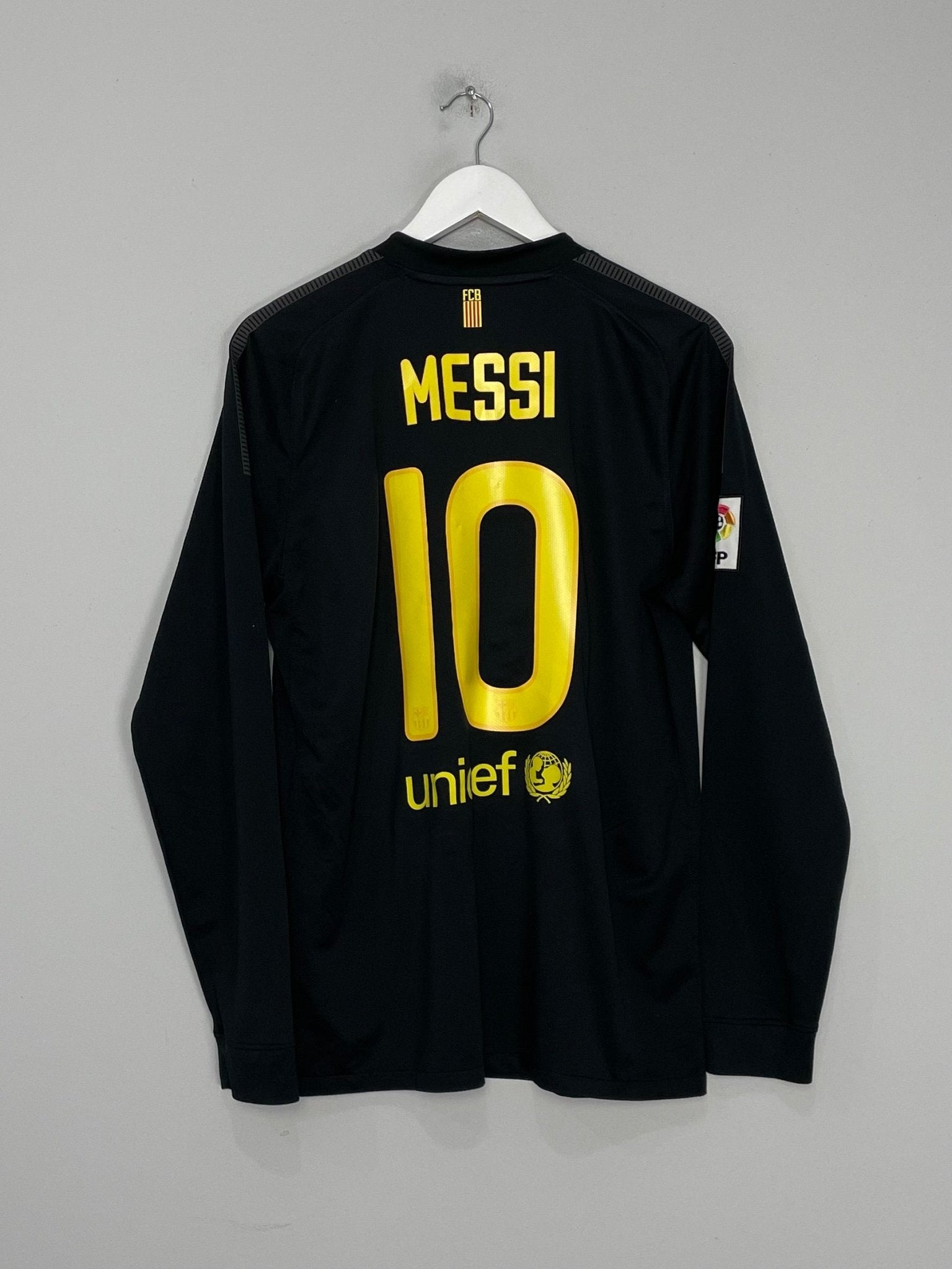 Shop 2011/12 BARCELONA MESSI #10 L/S AWAY SHIRT (L) NIKE, classic football shirts, vintage football shirts & retro soccer jerseys at Cult Kits