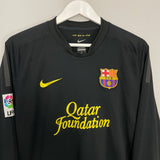 Shop 2011/12 BARCELONA MESSI #10 L/S AWAY SHIRT (L) NIKE, classic football shirts, vintage football shirts & retro soccer jerseys at Cult Kits