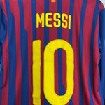 Shop 2011/12 BARCELONA MESSI #10 L/S HOME SHIRT (M) NIKE, classic football shirts, vintage football shirts & retro soccer jerseys at Cult Kits