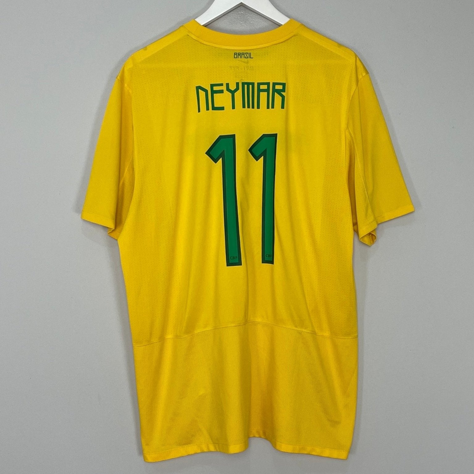 Shop 2011/12 BRAZIL NEYMAR JR #11 HOME SHIRT (XL) NIKE, classic football shirts, vintage football shirts & retro soccer jerseys at Cult Kits