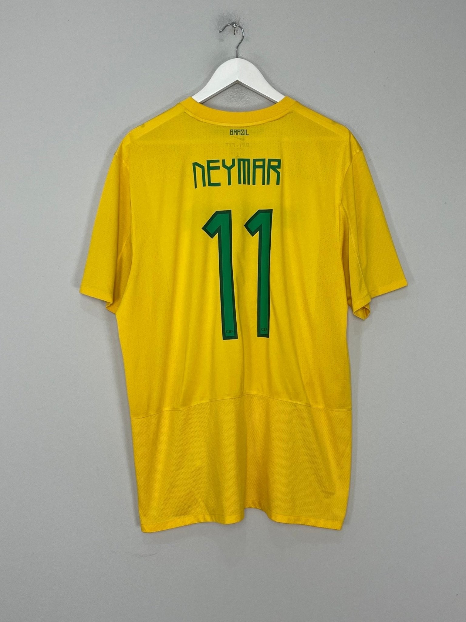 Shop 2011/12 BRAZIL NEYMAR JR #11 HOME SHIRT (XL) NIKE, classic football shirts, vintage football shirts & retro soccer jerseys at Cult Kits