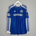 Shop 2011/12 CHELSEA DROGBA #11 C/L L/S HOME SHIRT (L) ADIDAS, classic football shirts, vintage football shirts & retro soccer jerseys at Cult Kits