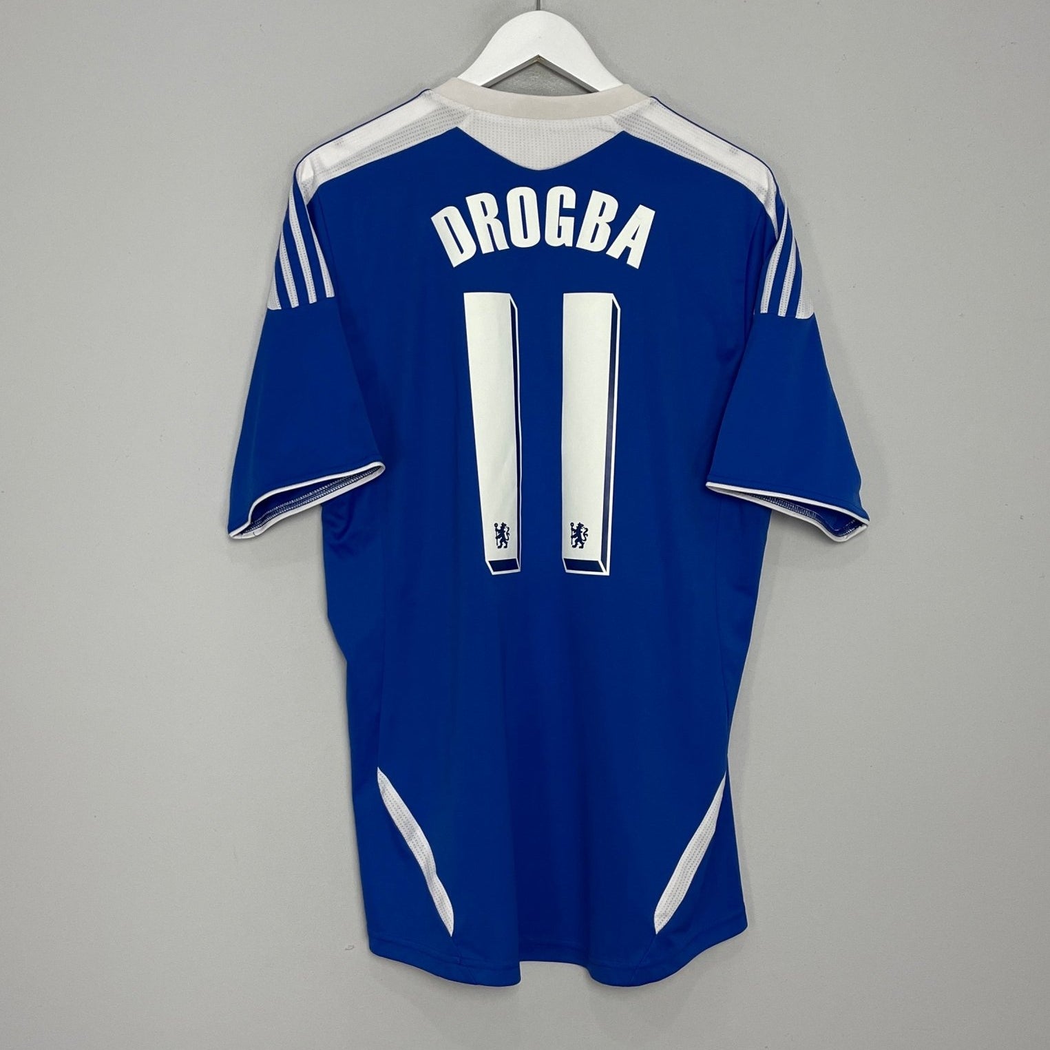 Shop 2011/12 CHELSEA DROGBA #11 HOME SHIRT (L) ADIDAS, classic football shirts, vintage football shirts & retro soccer jerseys at Cult Kits