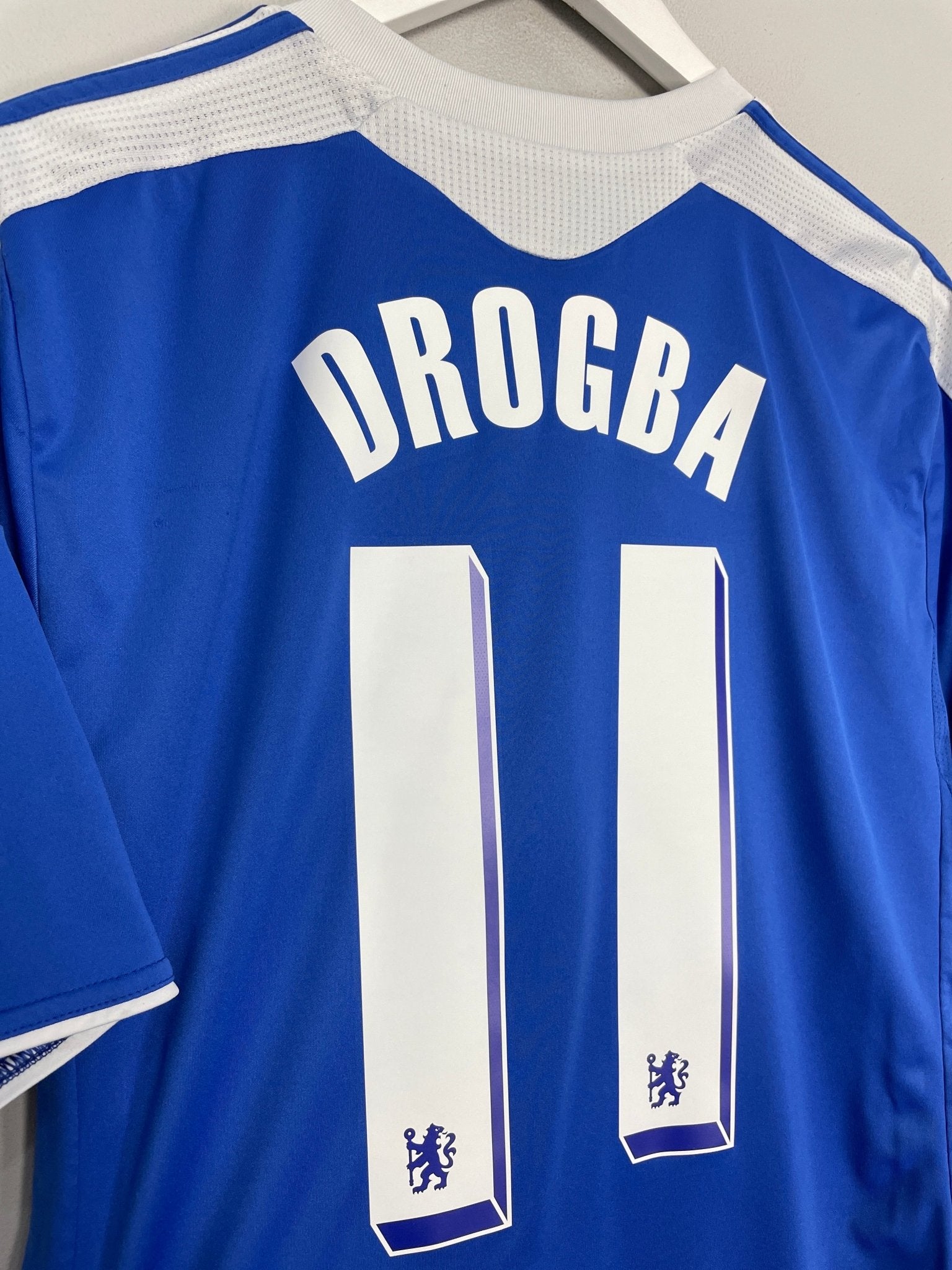 Shop 2011/12 CHELSEA DROGBA #11 HOME SHIRT (L) ADIDAS, classic football shirts, vintage football shirts & retro soccer jerseys at Cult Kits