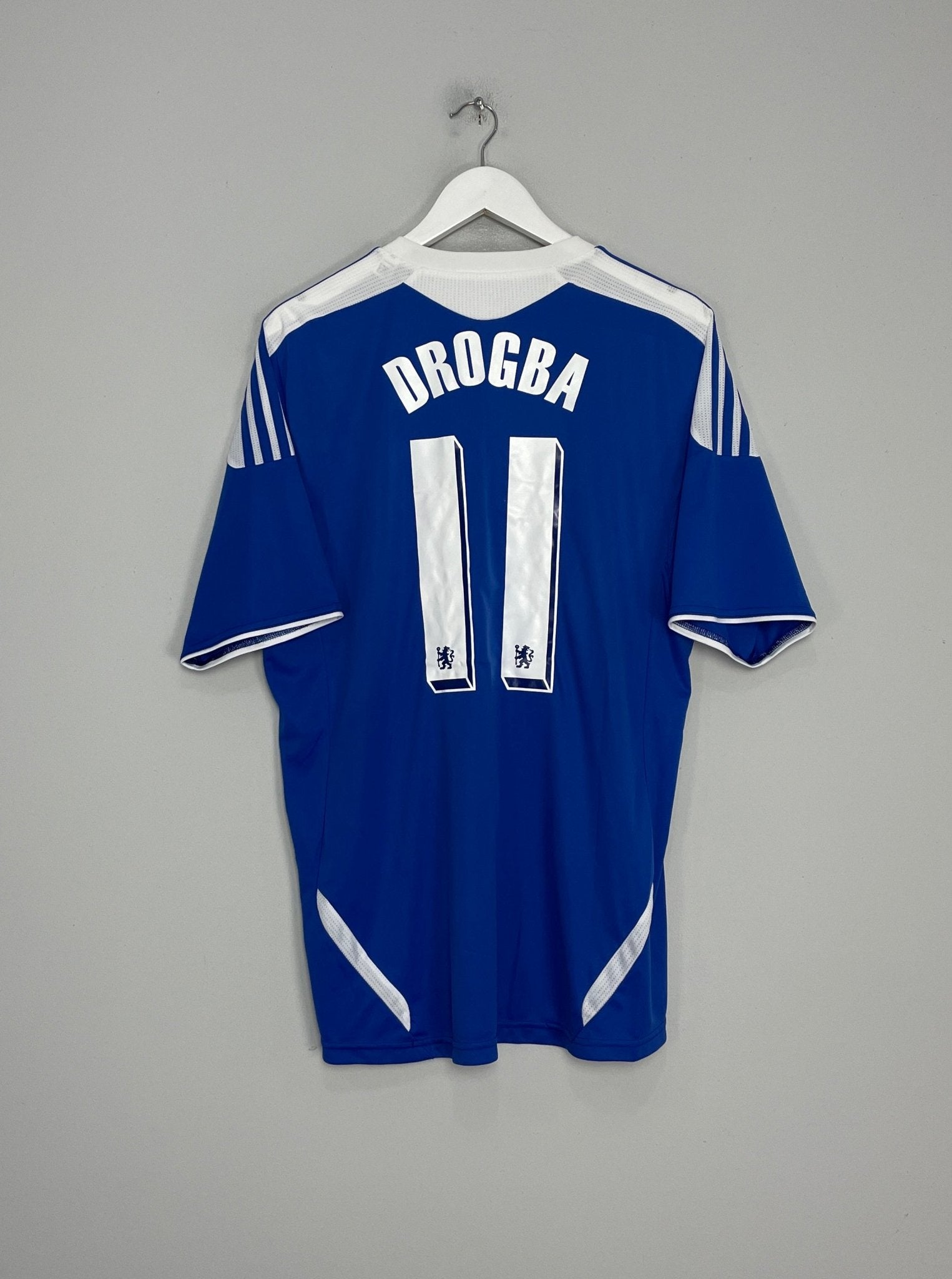 Shop 2011/12 CHELSEA DROGBA #11 HOME SHIRT (L) ADIDAS, classic football shirts, vintage football shirts & retro soccer jerseys at Cult Kits