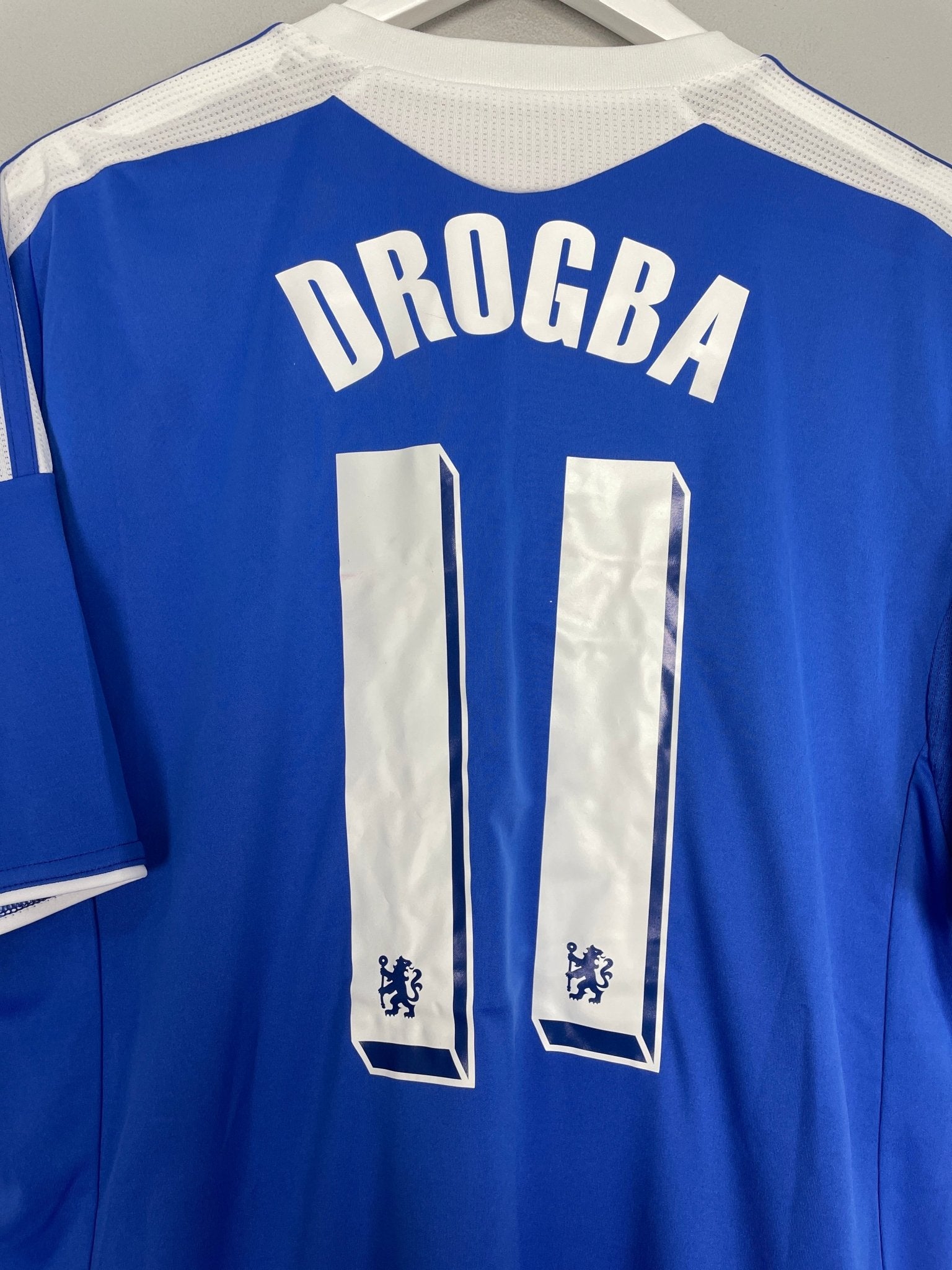 Shop 2011/12 CHELSEA DROGBA #11 HOME SHIRT (L) ADIDAS, classic football shirts, vintage football shirts & retro soccer jerseys at Cult Kits