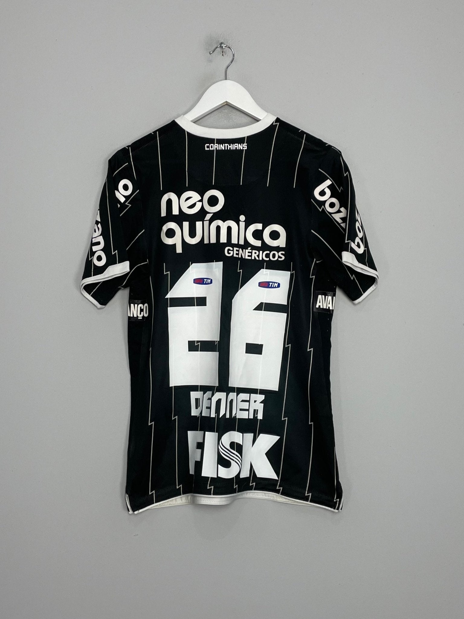 Shop 2011/12 CORINTHIANS DENNER #26 *PLAYER ISSUE* AWAY SHIRT (M) NIKE, classic football shirts, vintage football shirts & retro soccer jerseys at Cult Kits