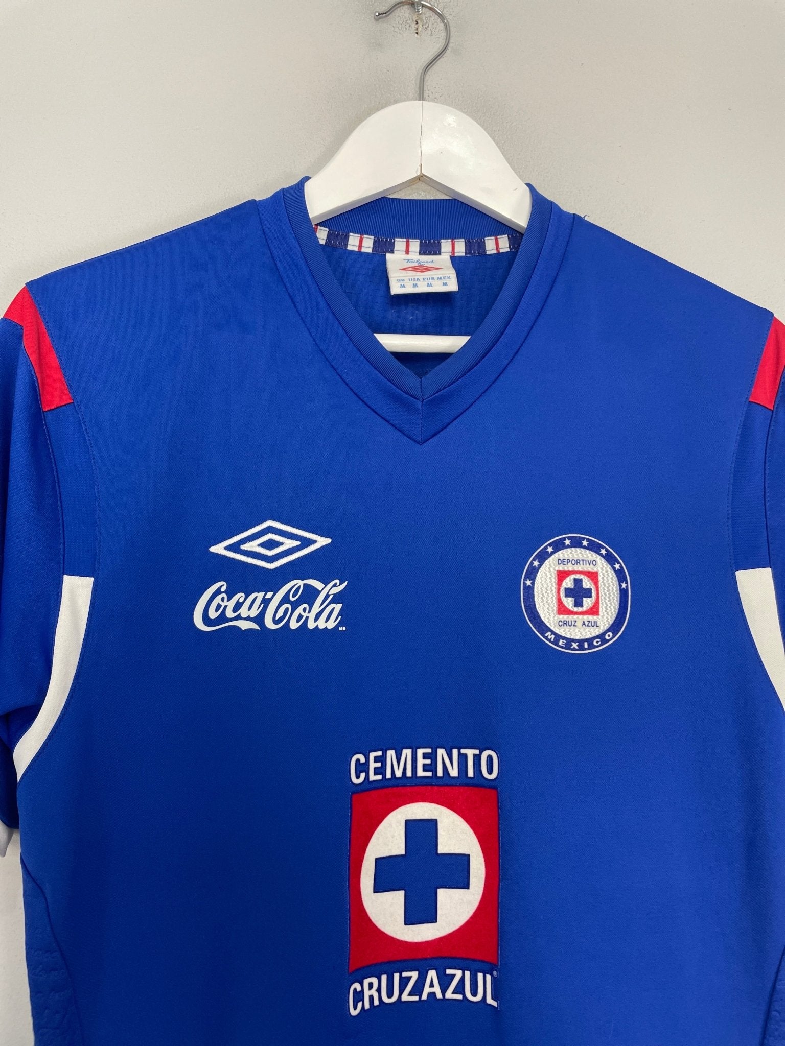Shop 2011/12 CRUZ AZUL O.BRAVO #19 HOME SHIRT (M) UMBRO, classic football shirts, vintage football shirts & retro soccer jerseys at Cult Kits