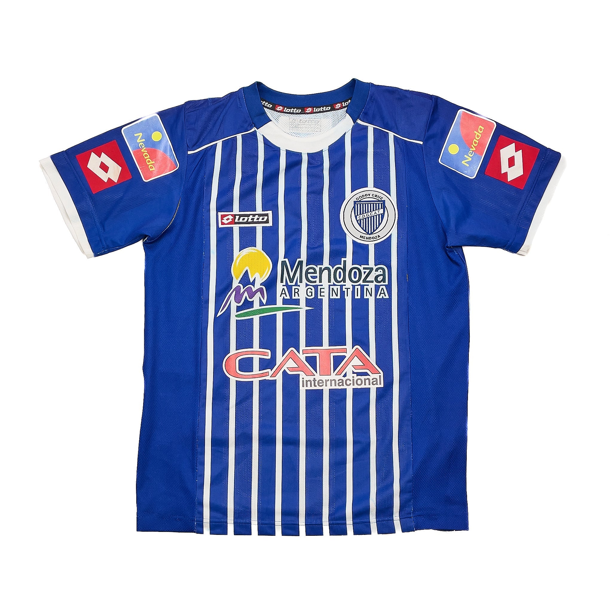 Buy 2011/12 Godoy Cruz Home Shirt (S) Lotto ~ Free worldwide shipping ~ Authentic Vintage Football Shirts from Cult Kits