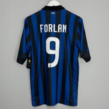 Shop 2011/12 INTER MILAN FORLAN #9 *BNWT* HOME SHIRT (M) NIKE, classic football shirts, vintage football shirts & retro soccer jerseys at Cult Kits