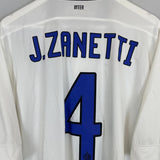 Shop 2011/12 INTER MILAN J.ZANETTI #4 AWAY SHIRT (XL) NIKE, classic football shirts, vintage football shirts & retro soccer jerseys at Cult Kits