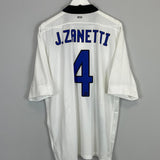 Shop 2011/12 INTER MILAN J.ZANETTI #4 AWAY SHIRT (XL) NIKE, classic football shirts, vintage football shirts & retro soccer jerseys at Cult Kits