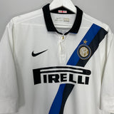 Shop 2011/12 INTER MILAN J.ZANETTI #4 AWAY SHIRT (XL) NIKE, classic football shirts, vintage football shirts & retro soccer jerseys at Cult Kits