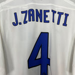 Shop 2011/12 INTER MILAN J.ZANETTI #4 AWAY SHIRT (XL) NIKE, classic football shirts, vintage football shirts & retro soccer jerseys at Cult Kits