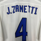 Shop 2011/12 INTER MILAN J.ZANETTI #4 AWAY SHIRT (XL) NIKE, classic football shirts, vintage football shirts & retro soccer jerseys at Cult Kits