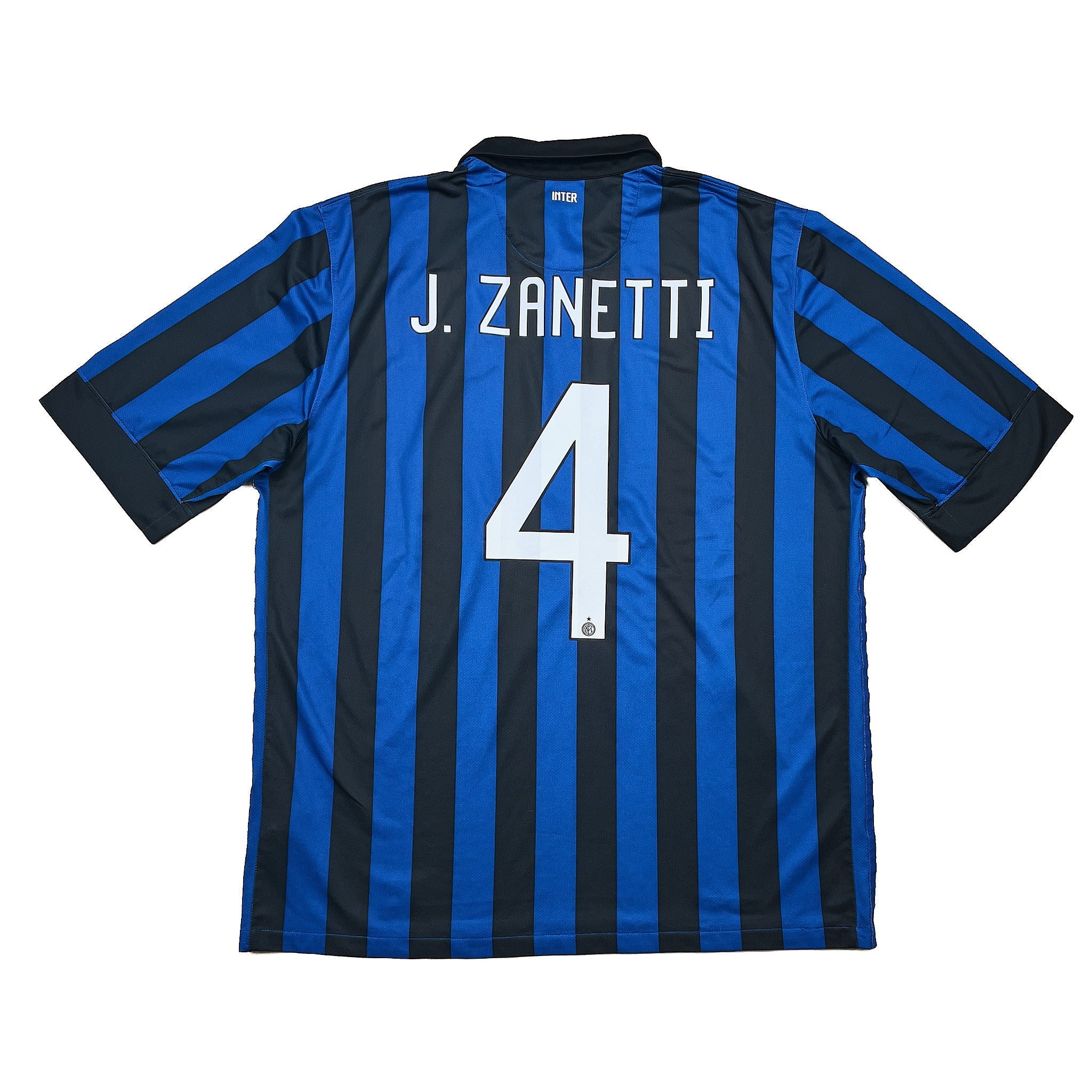 Buy 2011/12 Inter Milan J.Zanetti 4 Home Shirt (XL) Nike ~ Free worldwide shipping available ~ Authentic Vintage Football Shirts from Cult Kits