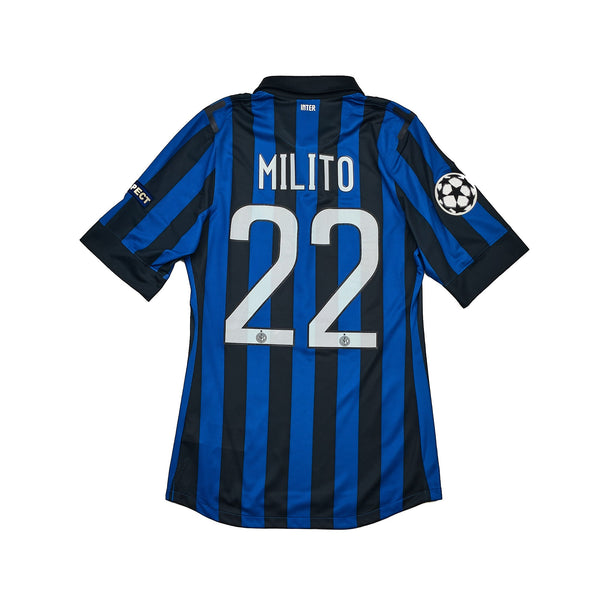 2011/12 Inter Milan Milito #22 *Authentic* Home Shirt C/L (S) Nike