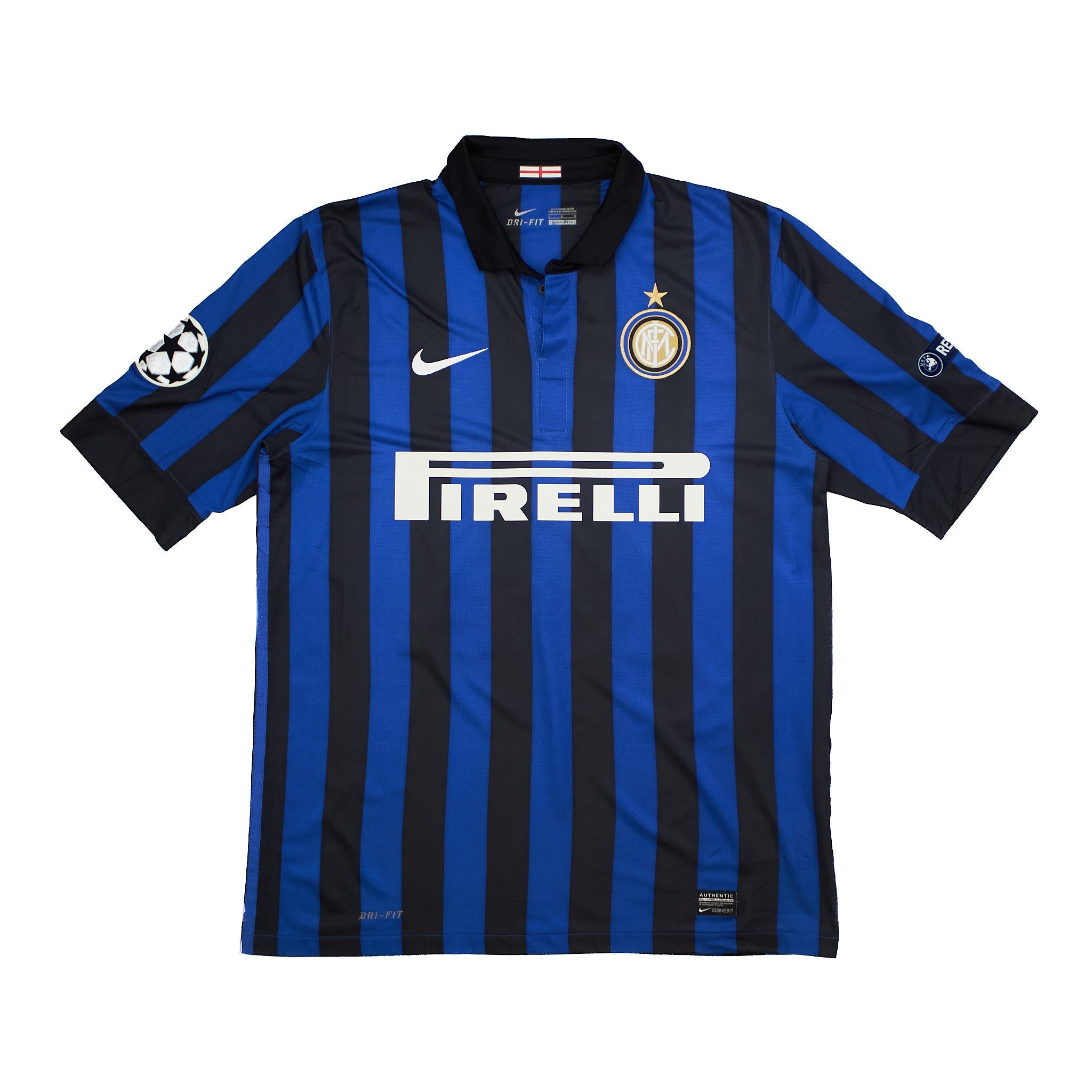Buy 2011/12 Inter Milan Milito 22 C/L Home Shirt (L) Nike ~ Free worldwide shipping ~ Authentic Vintage Football Shirts from Cult Kits