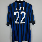 Shop 2011/12 INTER MILAN MILITO #22 HOME SHIRT (XL) NIKE, classic football shirts, vintage football shirts & retro soccer jerseys at Cult Kits