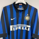 Shop 2011/12 INTER MILAN MILITO #22 HOME SHIRT (XL) NIKE, classic football shirts, vintage football shirts & retro soccer jerseys at Cult Kits