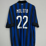 Shop 2011/12 INTER MILAN MILITO #22 HOME SHIRT (XXL) NIKE, classic football shirts, vintage football shirts & retro soccer jerseys at Cult Kits