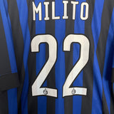 Shop 2011/12 INTER MILAN MILITO #22 HOME SHIRT (XXL) NIKE, classic football shirts, vintage football shirts & retro soccer jerseys at Cult Kits