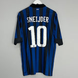 Shop 2011/12 INTER MILAN SNEIJDER #10 HOME SHIRT (L) NIKE, classic football shirts, vintage football shirts & retro soccer jerseys at Cult Kits