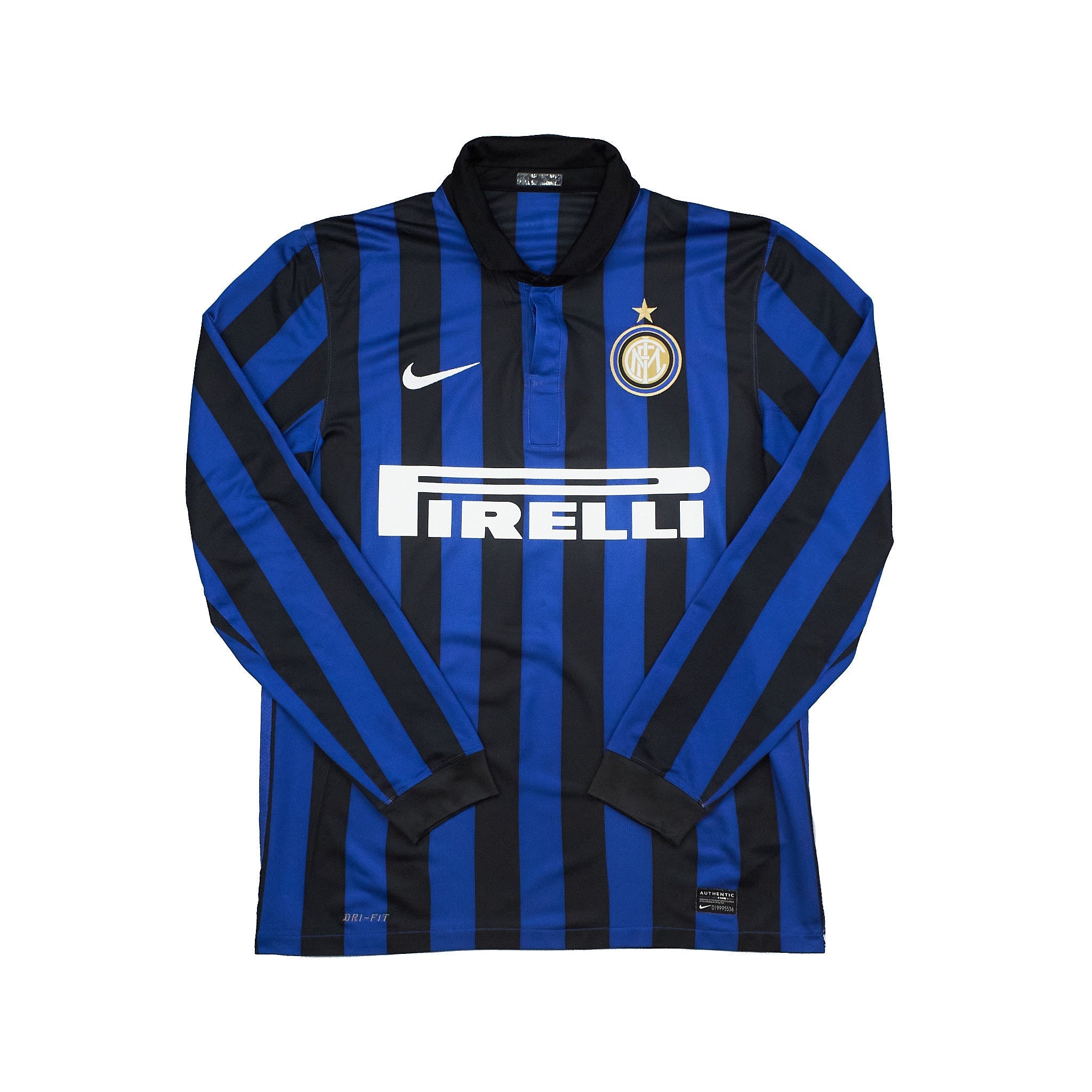 Buy 2011/12 Inter Milan Zanetti 4 L/S Home Shirt (M) Nike ~ Free worldwide shipping ~ Authentic Vintage Football Shirts from Cult Kits