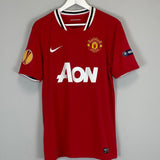 Shop 2011/12 MANCHESTER UNITED BERBATOV #9 E/L HOME SHIRT (M) NIKE, classic football shirts, vintage football shirts & retro soccer jerseys at Cult Kits