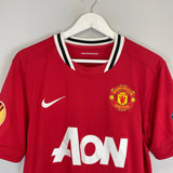 Shop 2011/12 MANCHESTER UNITED BERBATOV #9 E/L HOME SHIRT (M) NIKE, classic football shirts, vintage football shirts & retro soccer jerseys at Cult Kits