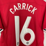 Shop 2011/12 MANCHESTER UNITED CARRICK #16 HOME SHIRT (M) NIKE, classic football shirts, vintage football shirts & retro soccer jerseys at Cult Kits