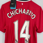 Shop 2011/12 MANCHESTER UNITED CHICHARITO #14 *BNWT* HOME SHIRT (S) NIKE, classic football shirts, vintage football shirts & retro soccer jerseys at Cult Kits