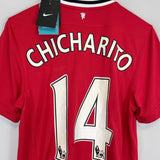 Shop 2011/12 MANCHESTER UNITED CHICHARITO #14 *BNWT* HOME SHIRT (S) NIKE, classic football shirts, vintage football shirts & retro soccer jerseys at Cult Kits