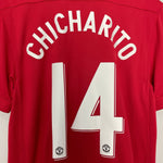 Shop 2011/12 MANCHESTER UNITED CHICHARITO #14 HOME SHIRT (L) NIKE, classic football shirts, vintage football shirts & retro soccer jerseys at Cult Kits