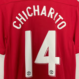 Shop 2011/12 MANCHESTER UNITED CHICHARITO #14 HOME SHIRT (L) NIKE, classic football shirts, vintage football shirts & retro soccer jerseys at Cult Kits