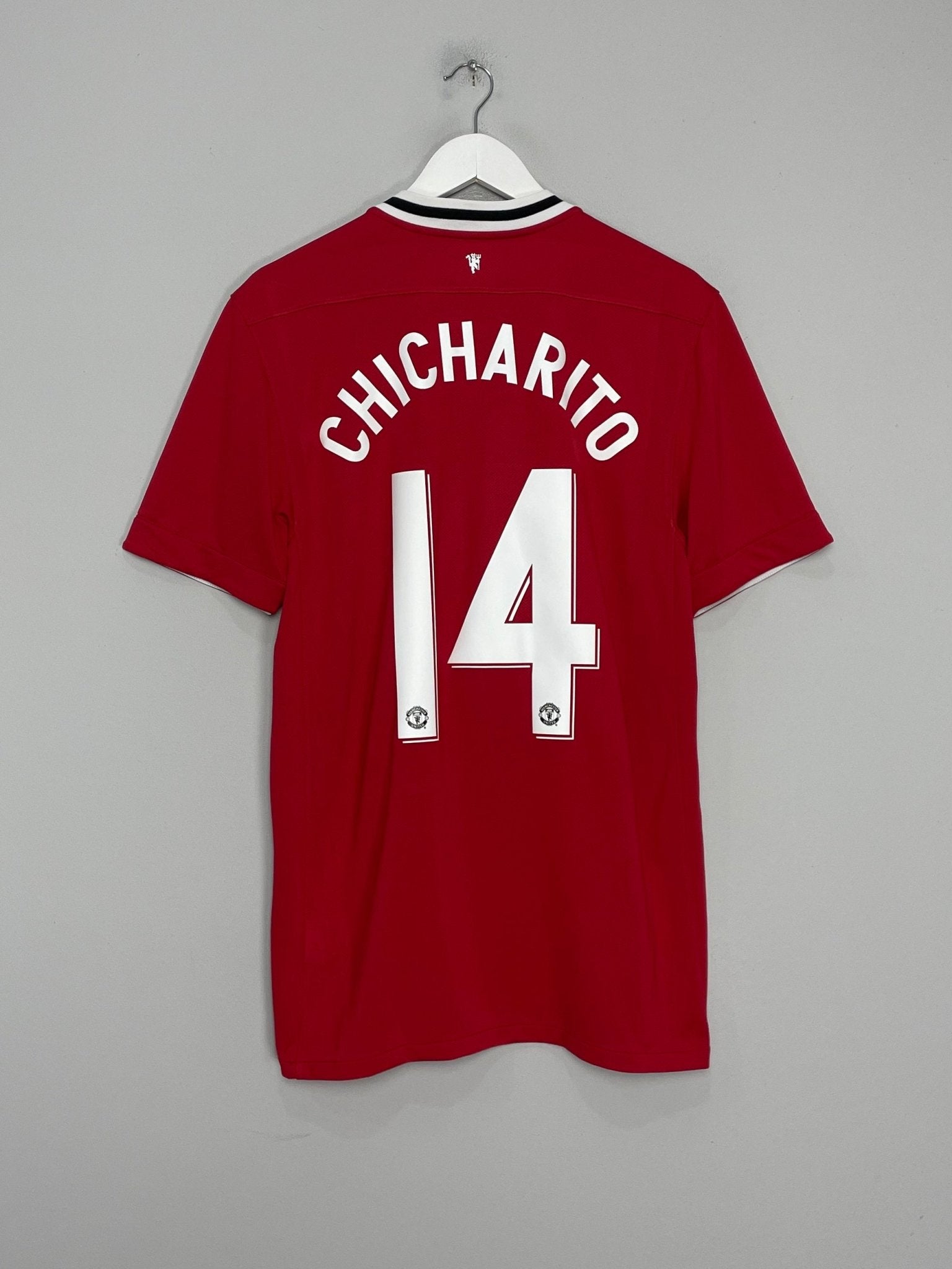 Shop 2011/12 MANCHESTER UNITED CHICHARITO #14 HOME SHIRT (L) NIKE, classic football shirts, vintage football shirts & retro soccer jerseys at Cult Kits