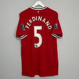 Shop 2011/12 MANCHESTER UNITED FERDINAND #5 HOME SHIRT (L) NIKE, classic football shirts, vintage football shirts & retro soccer jerseys at Cult Kits