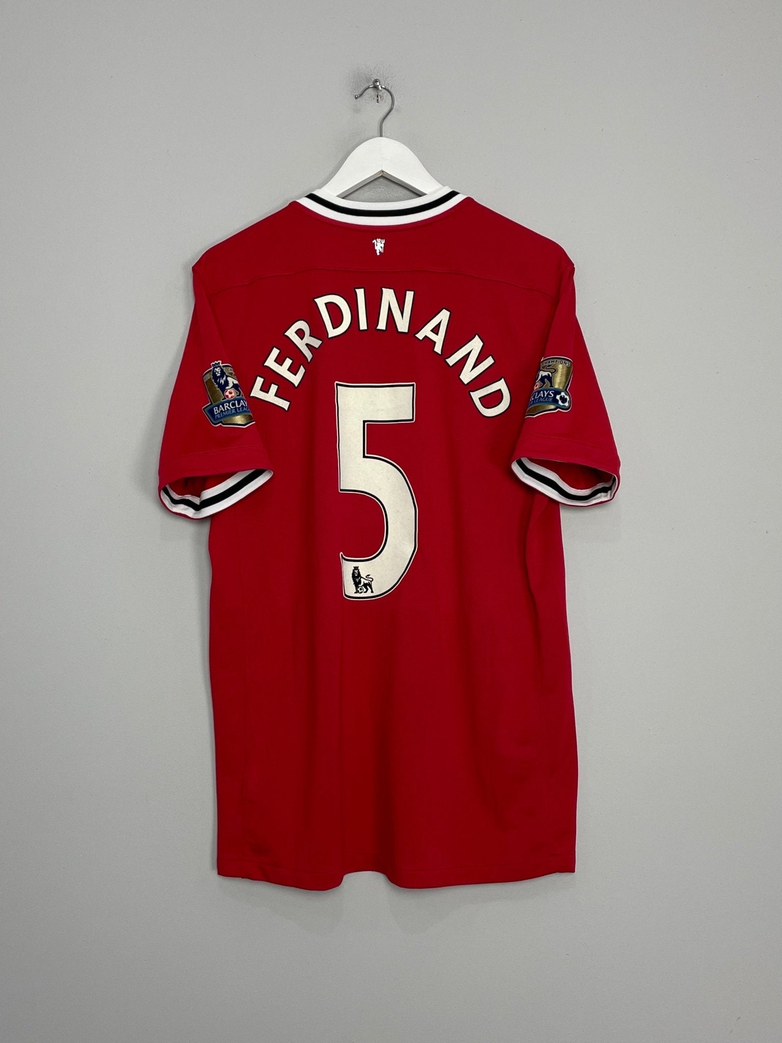 Shop 2011/12 MANCHESTER UNITED FERDINAND #5 HOME SHIRT (L) NIKE, classic football shirts, vintage football shirts & retro soccer jerseys at Cult Kits