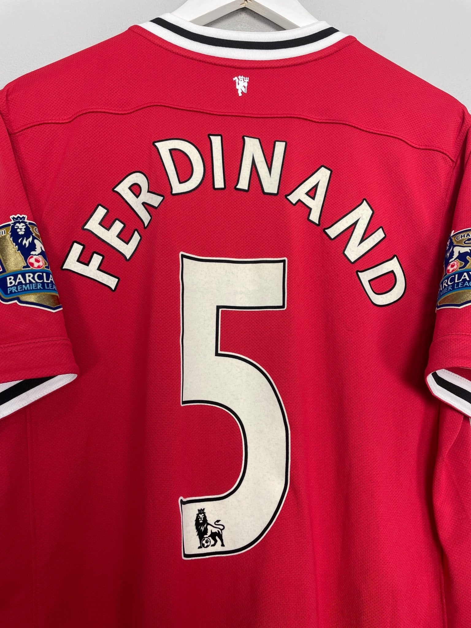 Shop 2011/12 MANCHESTER UNITED FERDINAND #5 HOME SHIRT (L) NIKE, classic football shirts, vintage football shirts & retro soccer jerseys at Cult Kits